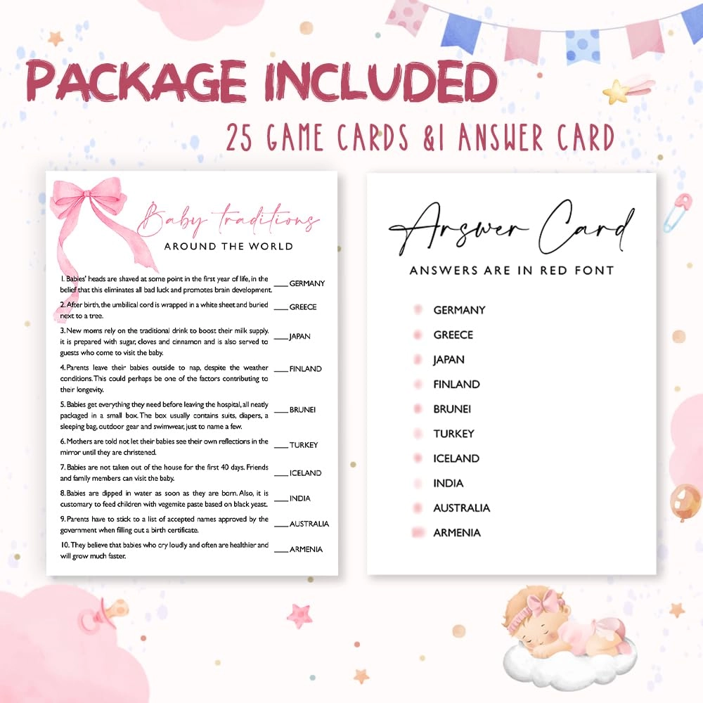 Baby Traditions Around The World Baby Shower Games - Adult 25
