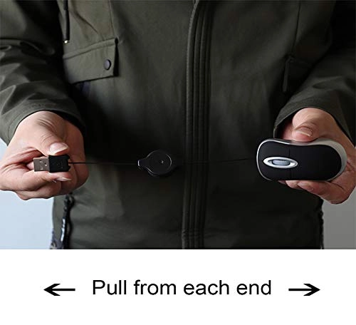 Mini Retractable Travel Optical Mouse - Wired