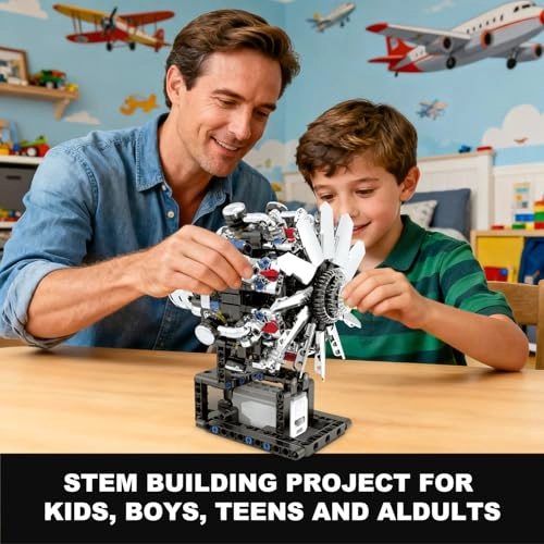 Turbojet Engine Building Set Mechanical Physical Science - 8 - 18 years 558 pieces