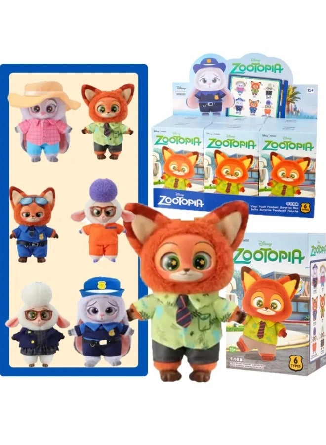 minisopuru Zootopia Series Blind Box - Vinyl Plush Pendant Keychain