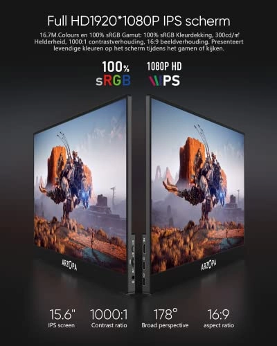 Portable Gaming Monitor - G1C 16.1 inch 1920 X 1080