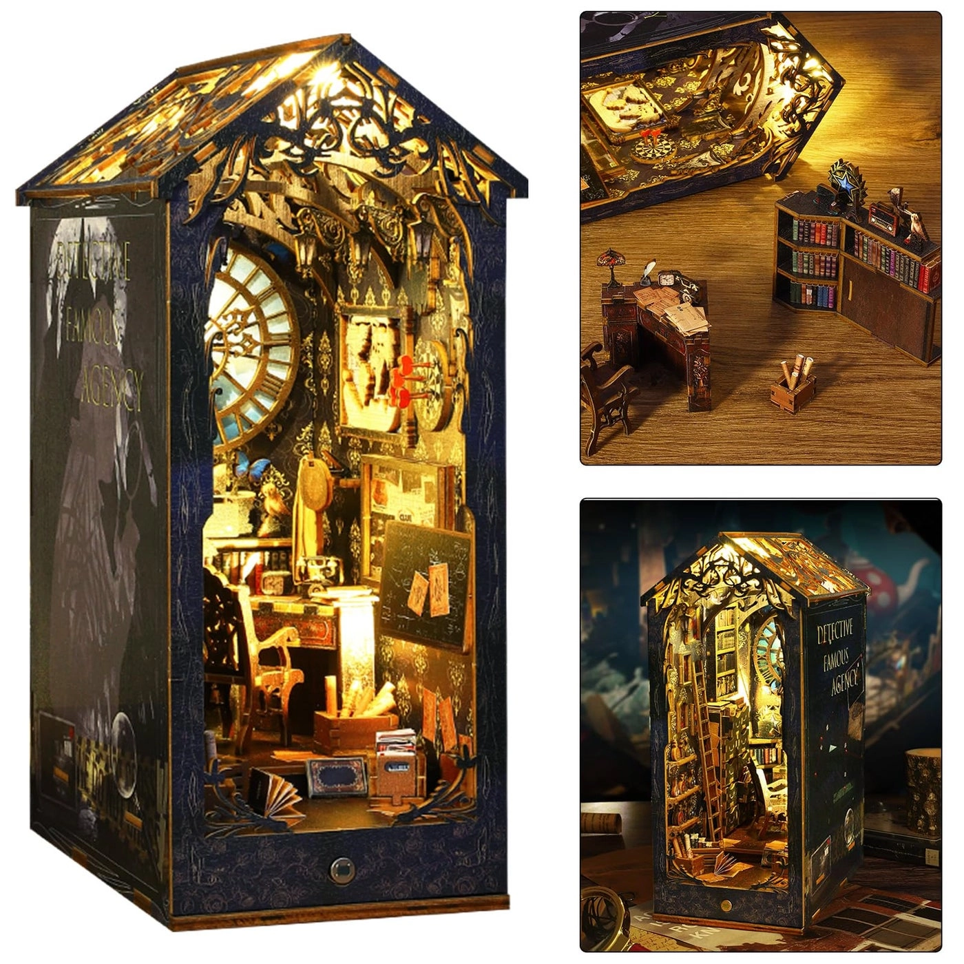 ISSEVE DIY Book Nook Kit - Detective Agency