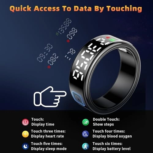 Smart Ring - 12 gold Heart Rate Sleep