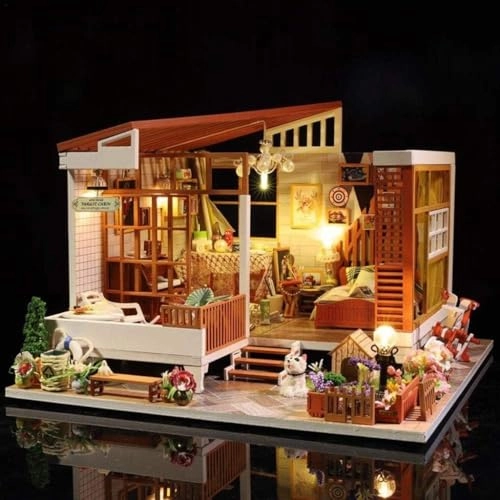 Miniature Dollhouse Kit - DIY LED lights