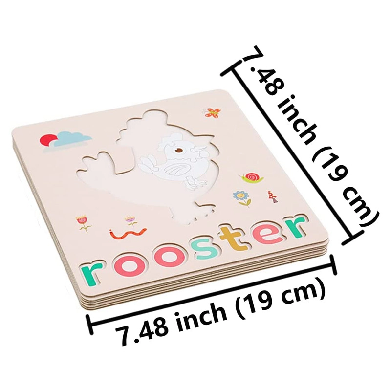 Wooden Animal Theme Alphabet Learning Puzzle Board - Suitable for 2 years & above