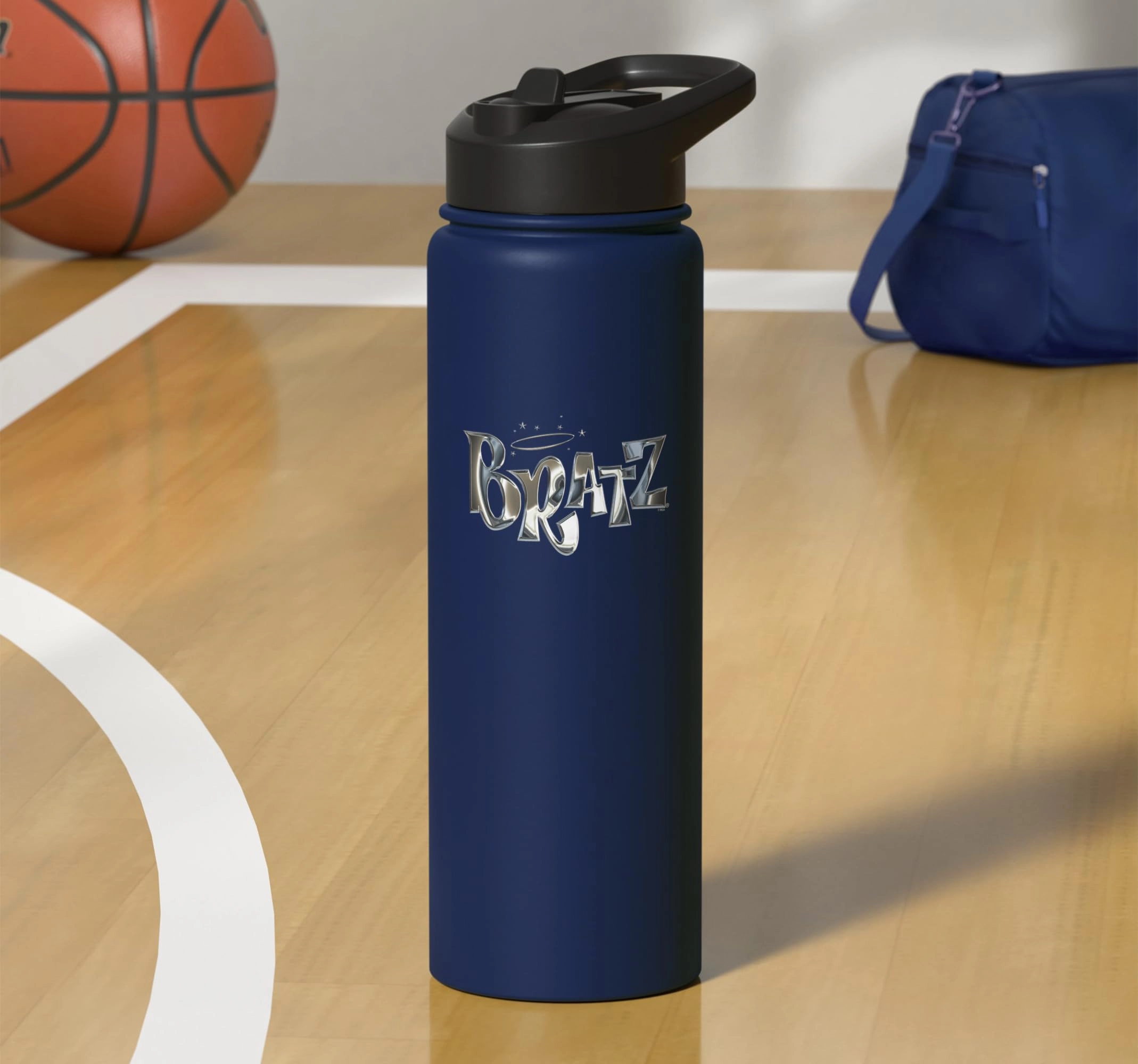 Chrome Logo Stainless Steel Insulated Water Bottle - 30 Fluid Ounces