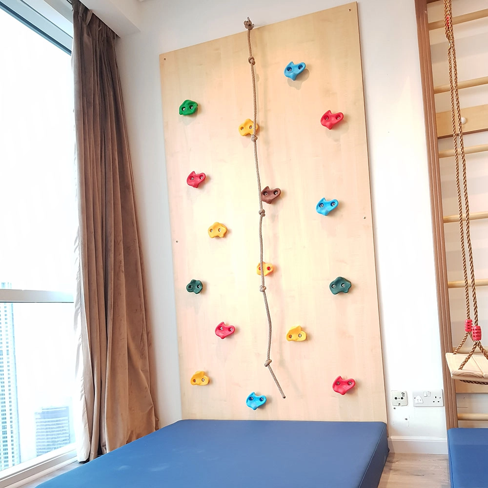 Swedish Wall + Climbing Wall - 1 Panel + Safety Mat - 120 x 120 x 15 cm