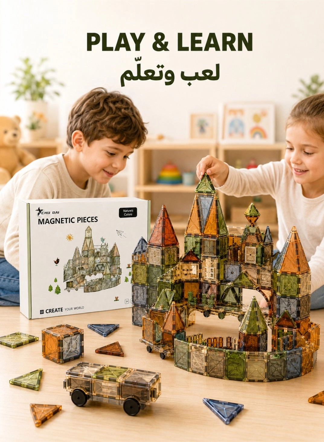 Magnet Building Tiles - 100pcs
