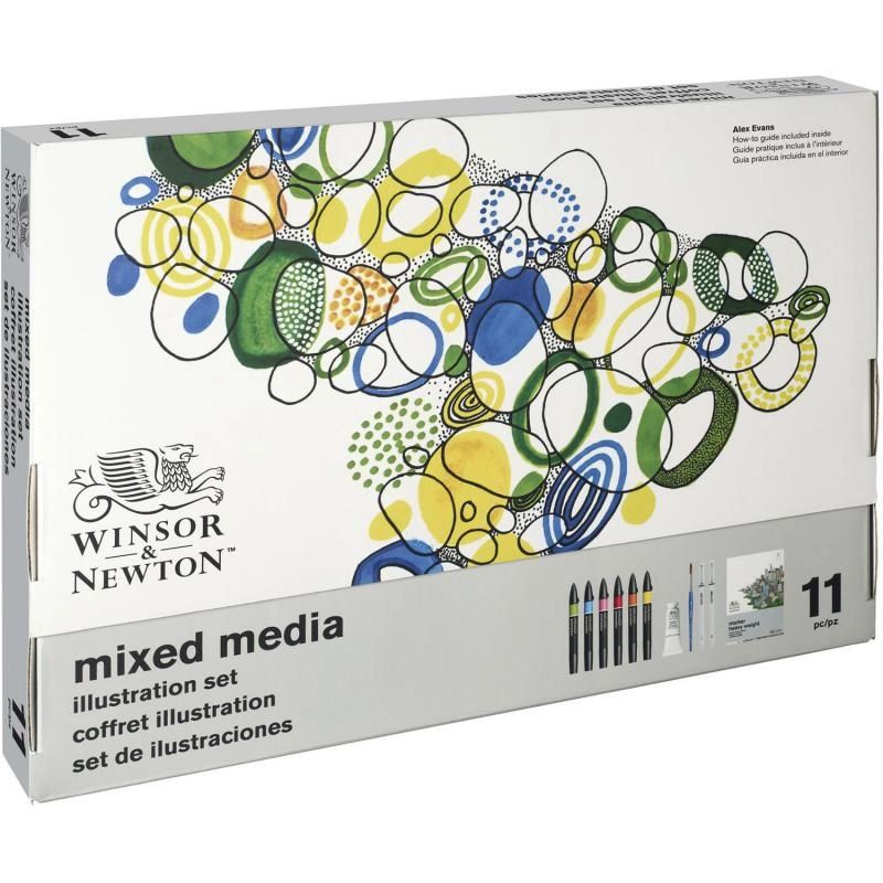 Winsor & Newton Mixed Media Illustration Graphic Art Marker - Assorted Color Twin Tip