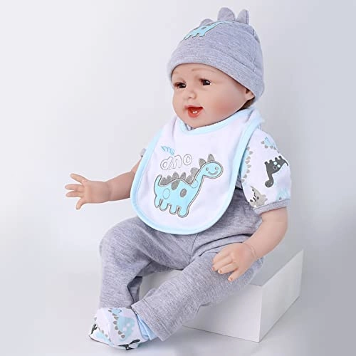 Reborn Baby Doll - 55cm Soft Silicone Limbs Cloth Body