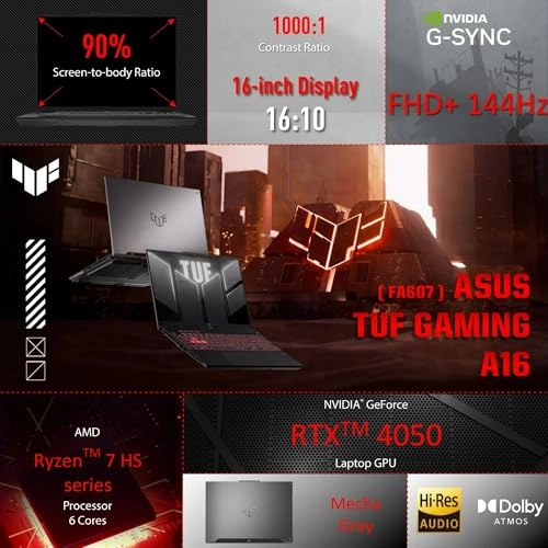 TUF Gaming A16 - 16'' Ryzen 7-7445HS 16GB DDR5 1TB SSD
