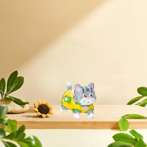 Cute Animal Building Blocks - Yellow Cat 835 pcs