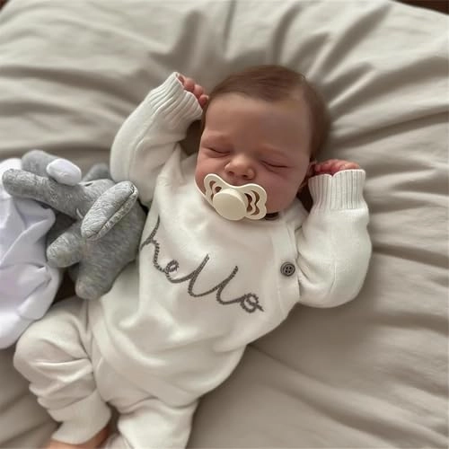 Reborn Baby Doll - 18 Inch Silicone Girl Sleeping Ages 3+