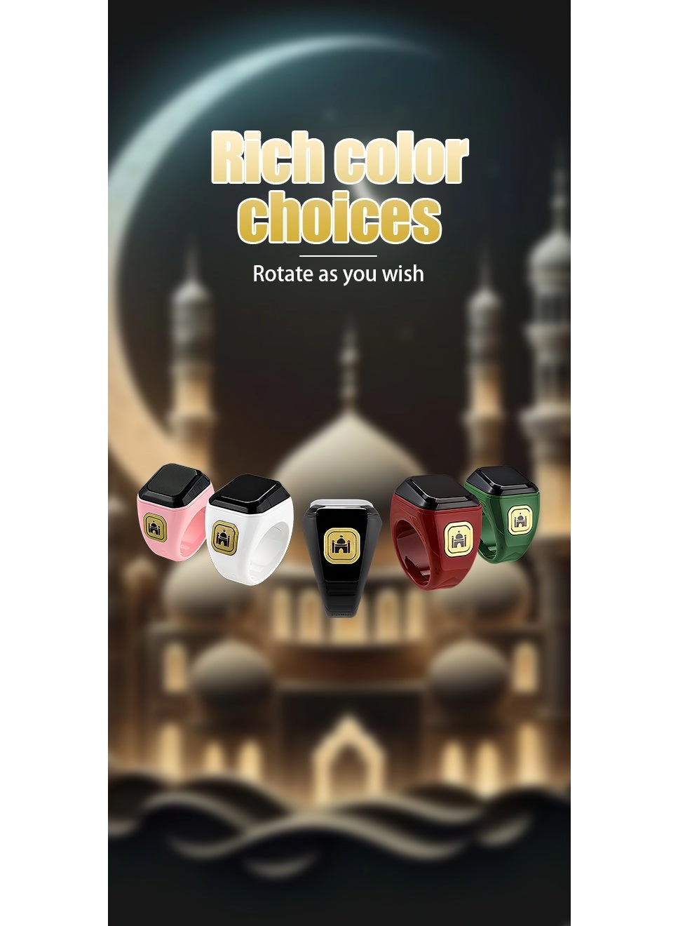 Prayer Smart Ring - 22mm Tasbih Counter