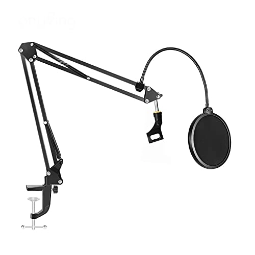 Mic Stand + Mic Clip Holder + Table Mounting Clamp + Pop Filter