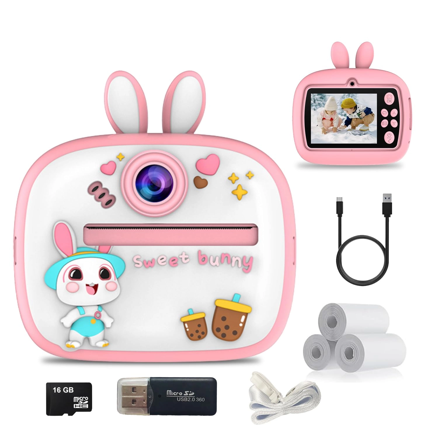Kids- Print - 1080P 32GB Pink