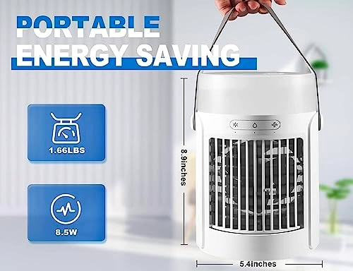 Portable Air Conditioner - 700ml 7-color LED 2H/4H Timer