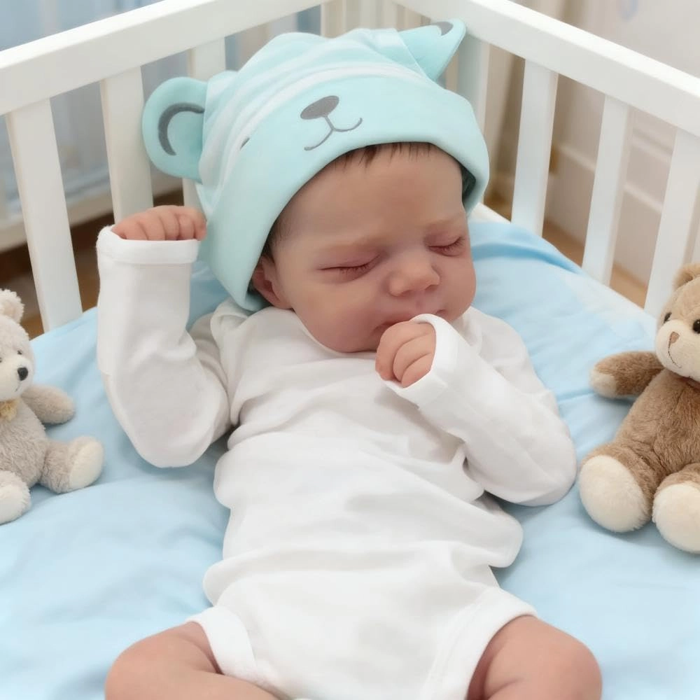Reborn Baby Doll - 18 Inch Silicone Girl Sleeping Ages 3+