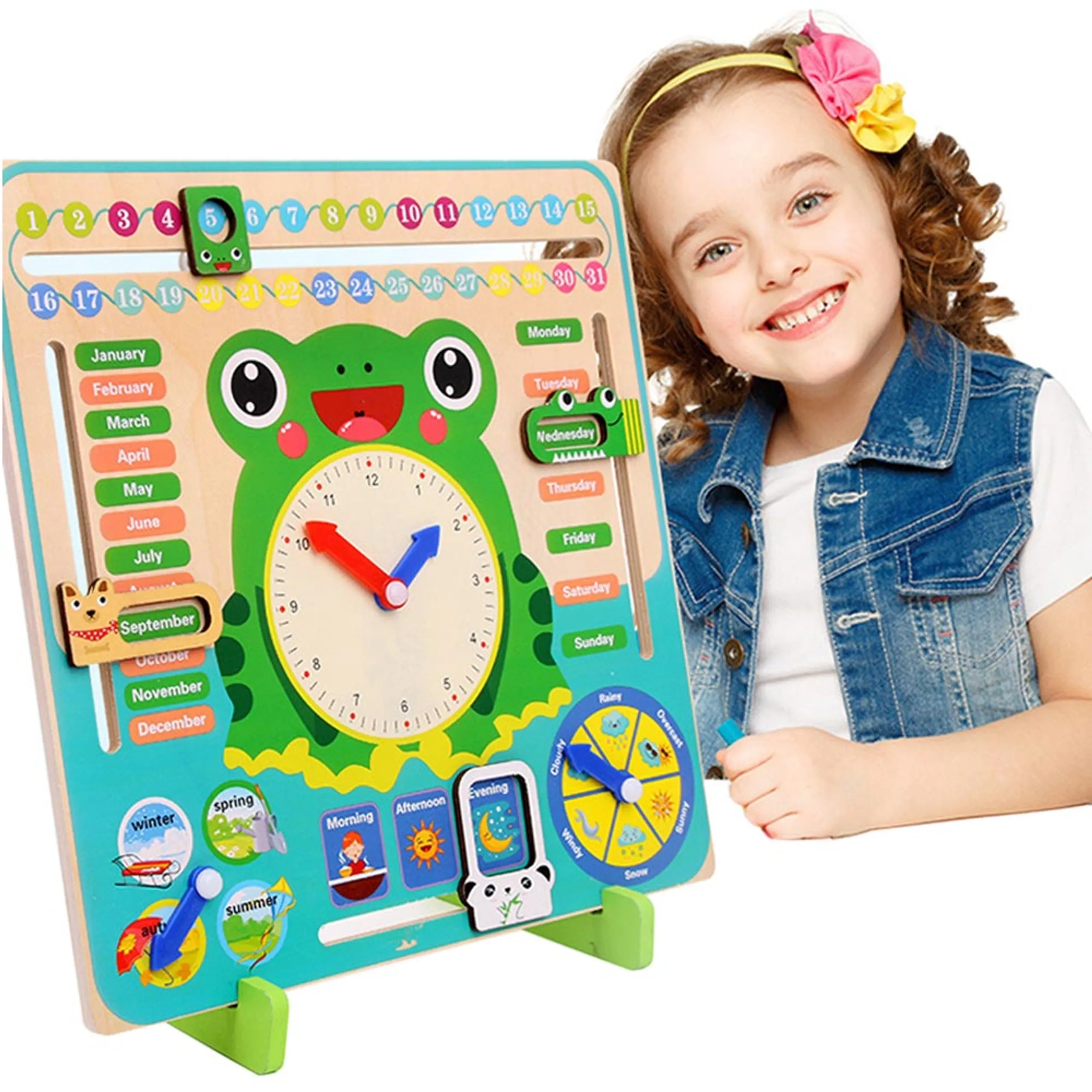Mindset Wooden Learning Clock - Suitable for 3 years & above