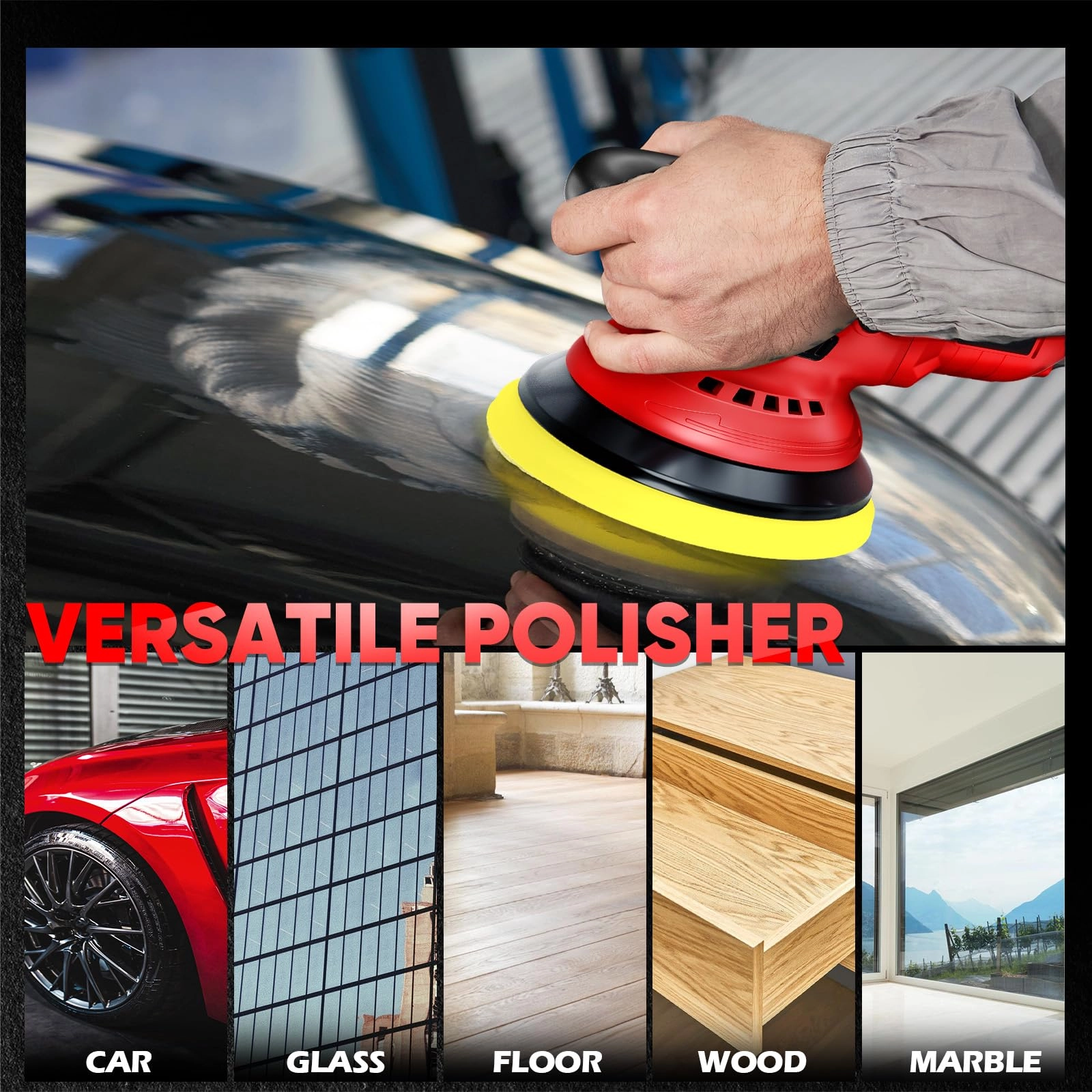 Cordless Car Buffer Polisher - 5 Inch