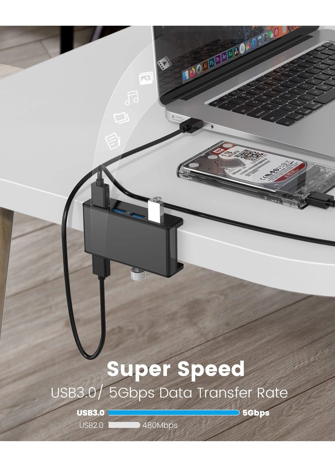 4 Port USB Hub
