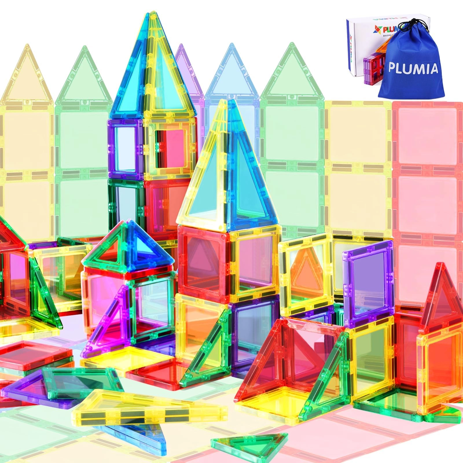 PLUMIA Magnetic Tiles STEM - 3 years+ 32 pieces