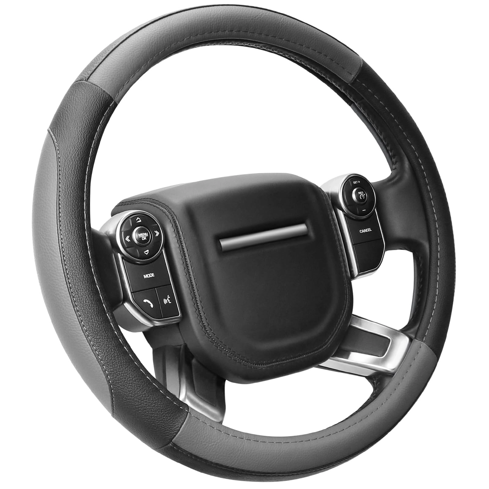 FITAM Steering Wheel Cover - 37-38cm Black Microfiber Leather
