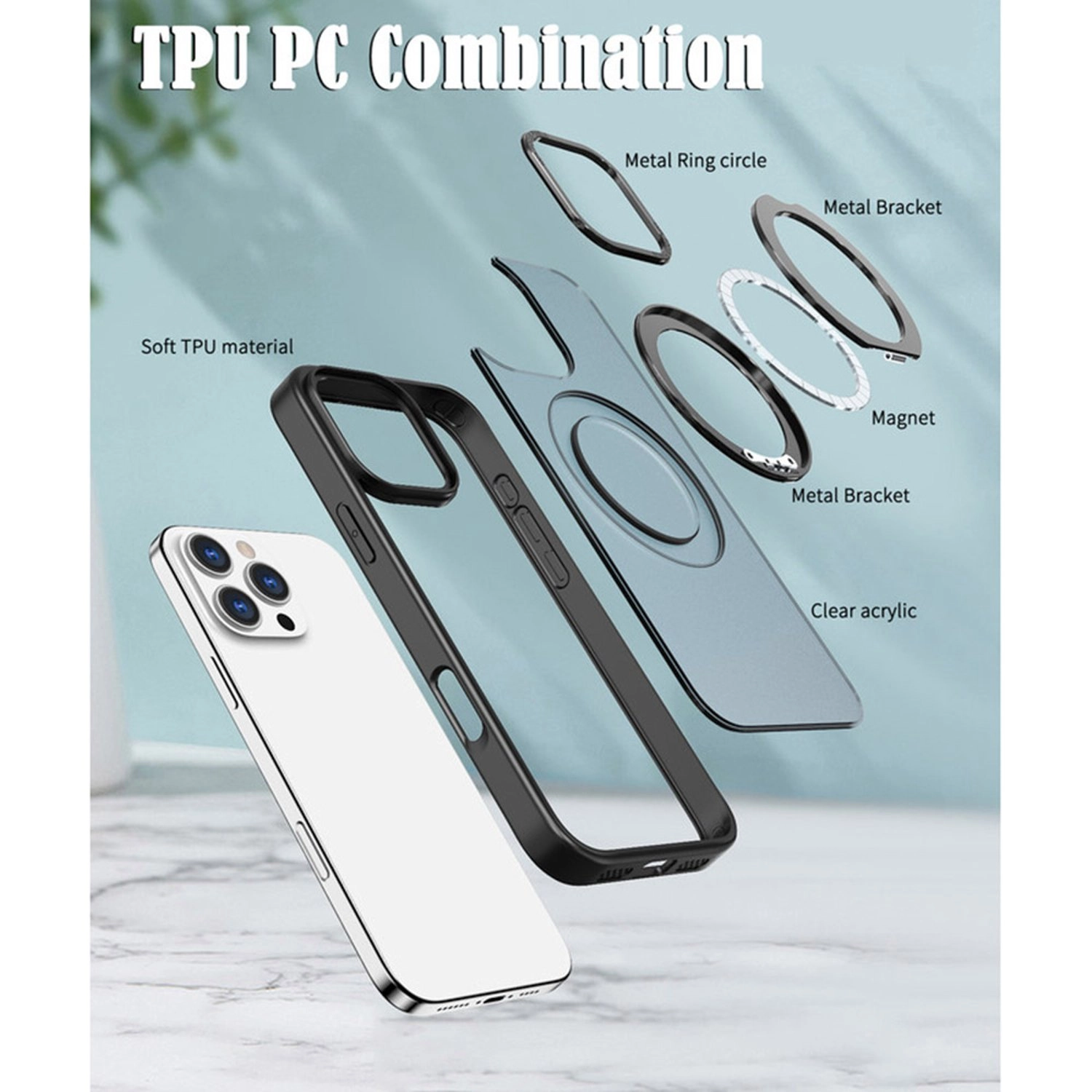 MagSafe Case - Thermoplastic Polyurethane, PC for iPhone 16 Pro Max