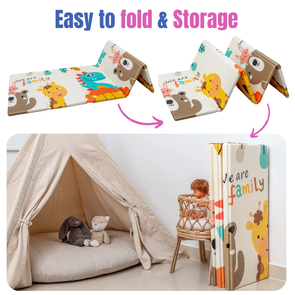 Baby Reversible & Foldable Playmat - Suitable for 0 months & above