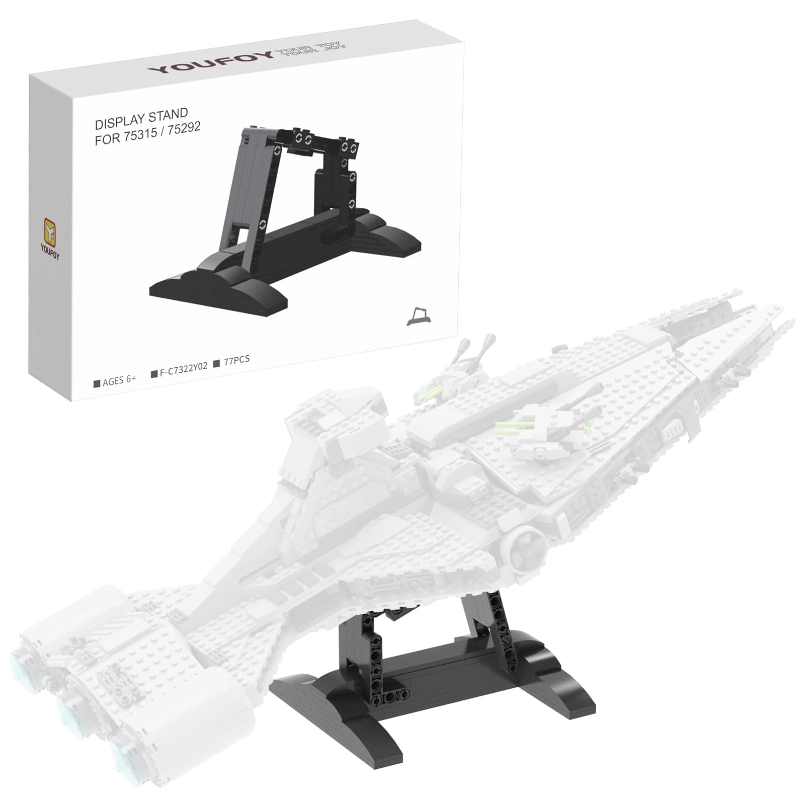 BuildingBoat Display Stand for LEGO Imperial Light Cruiser 75315