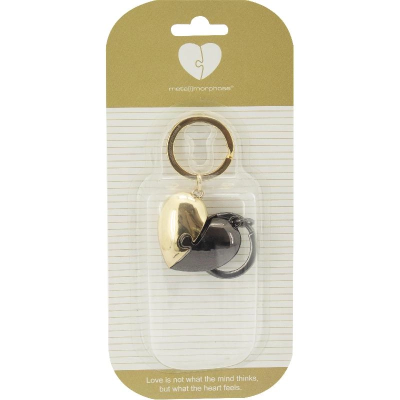 MetalMorphose Heart Keychain - Green/Black Metal