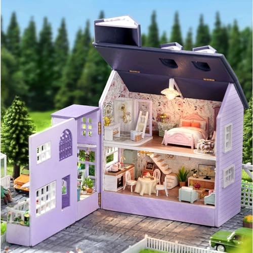 DIY Miniature Dollhouse Kit - Happy Manor 1:100