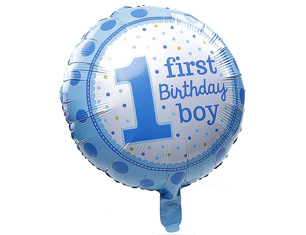 First Birthday Girl Polka Foil Balloon - Pack of 2 Birthday Party