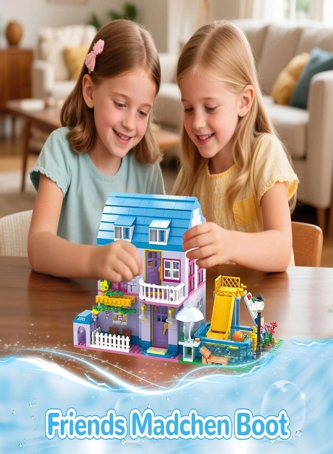Girls Summer Villa - Building Set Compatible with Lego Friends Ages 6+