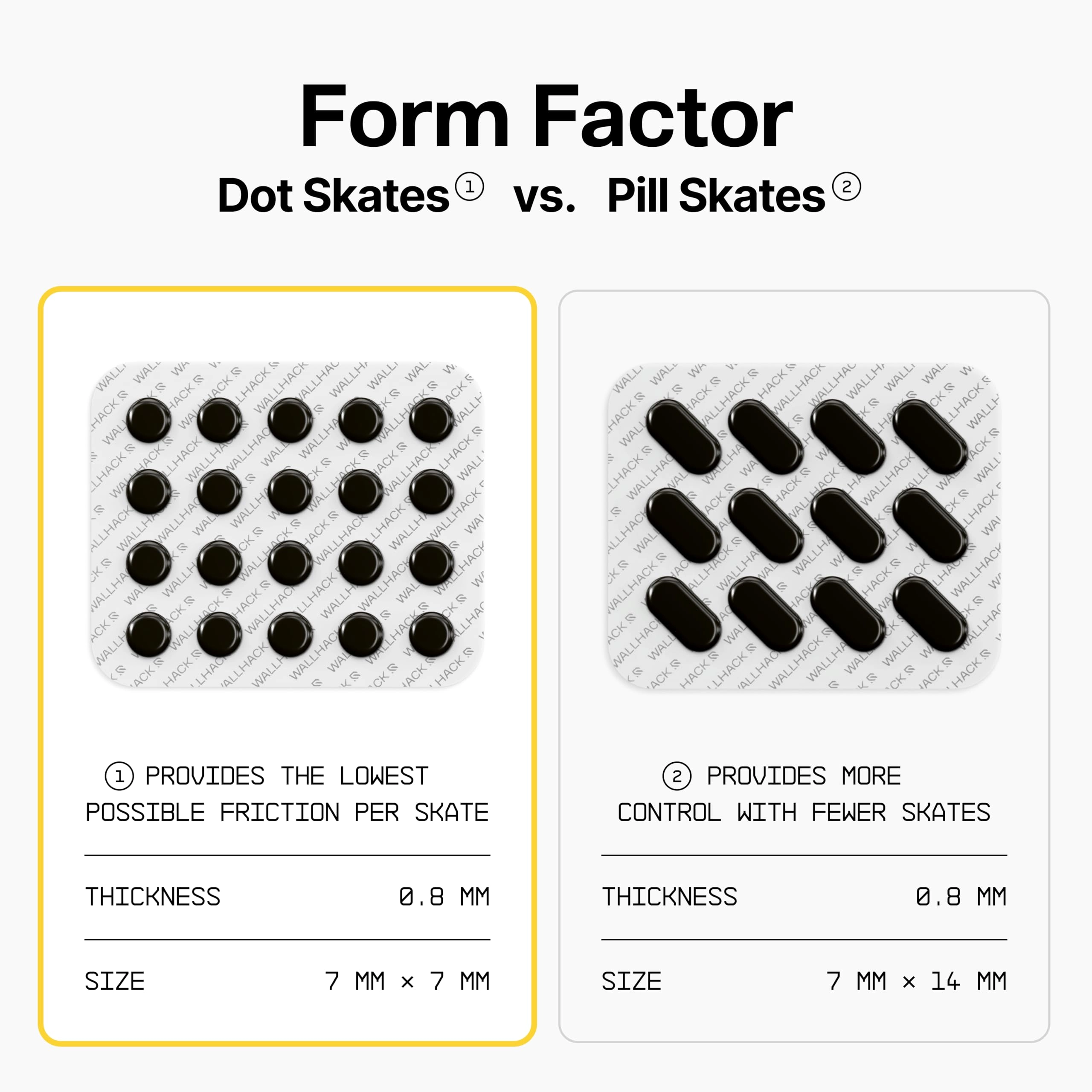 Mouse Skates - PTFE UHMW-PE Silent