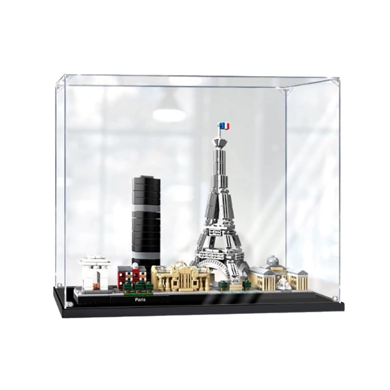 Display Case for Lego 21019 (21019) - 5.90x5.90x13.38in. Black Bottom+background