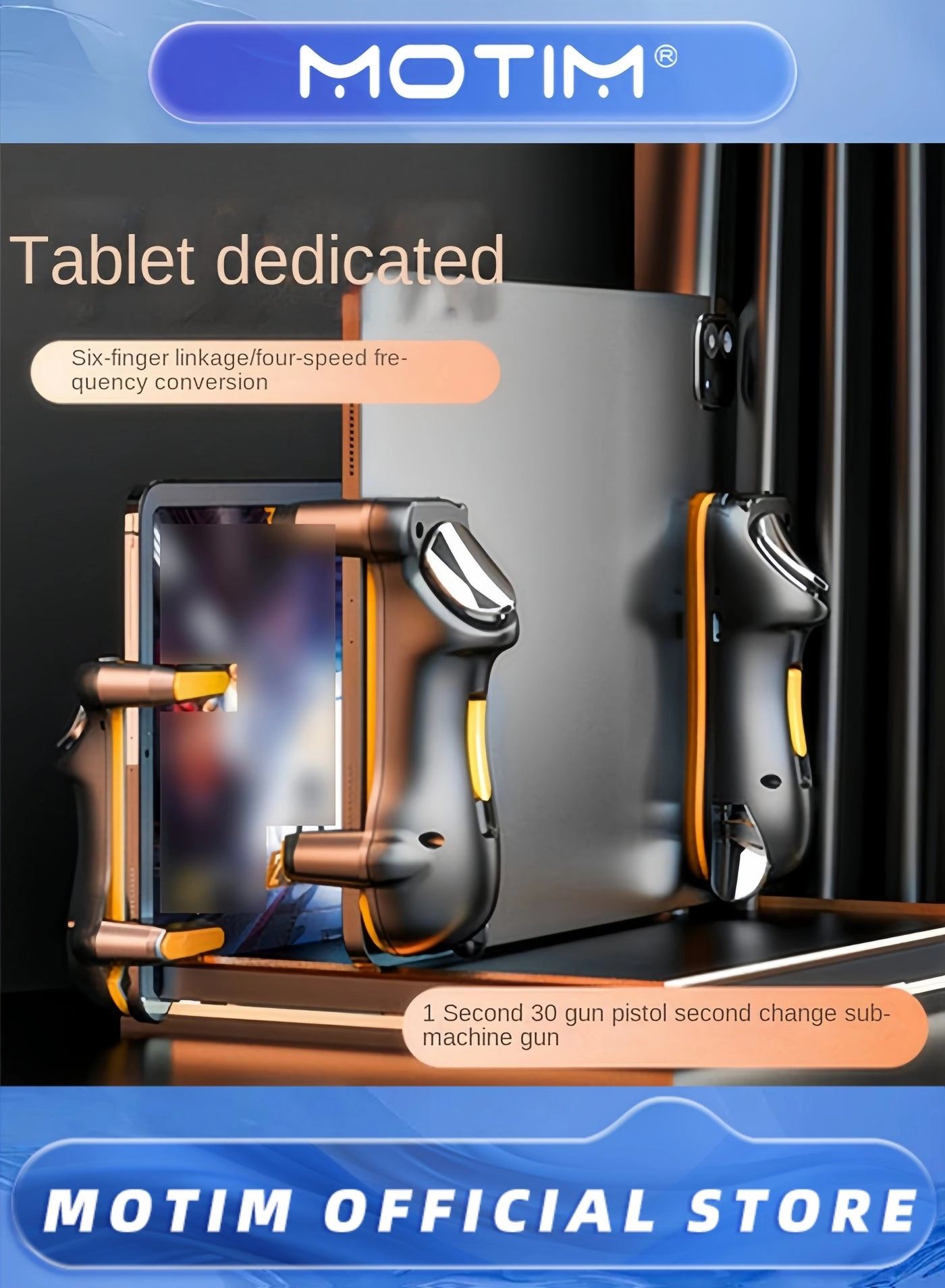 6-Finger Gaming Trigger - Orange iOS Android