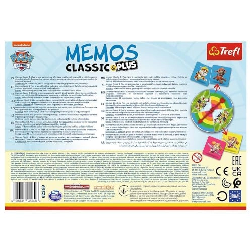 Memos Classic & Plus Paw Patrol - 3 years and up 1 pieces