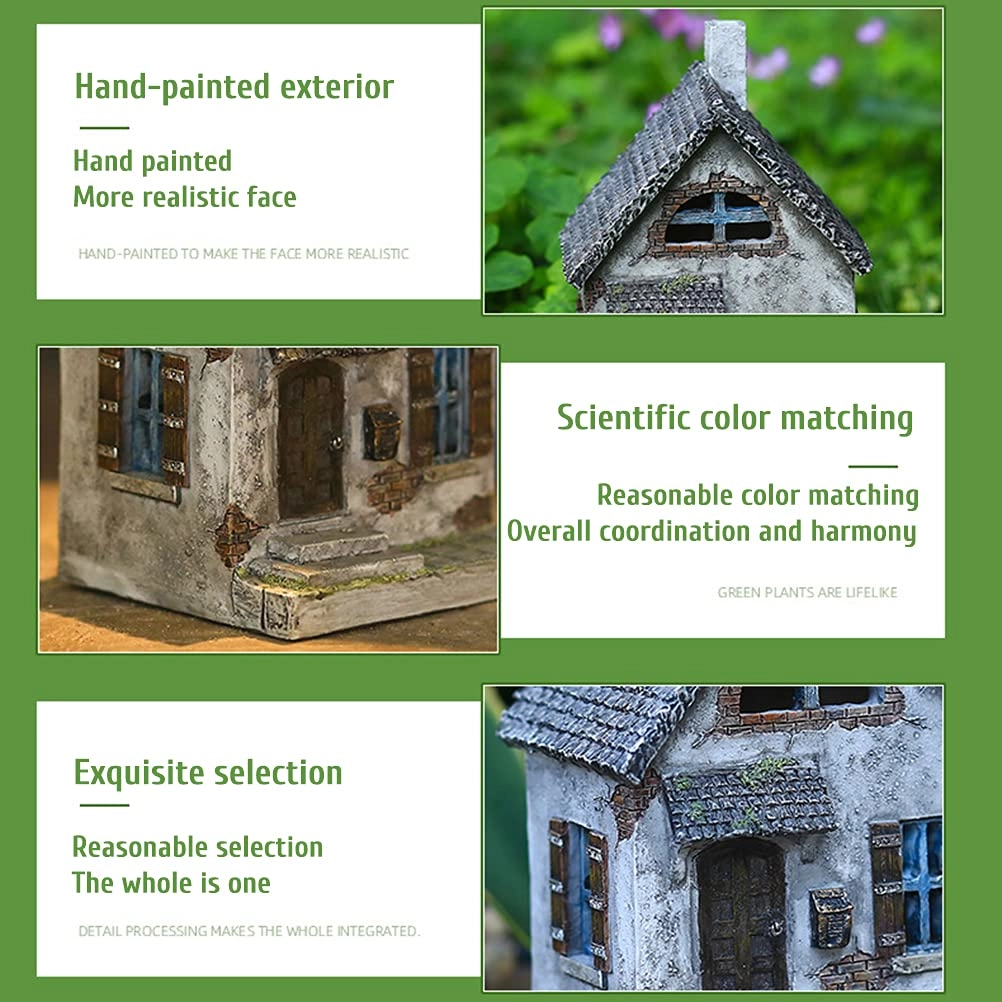 Omquot Miniature House Statue - Resin