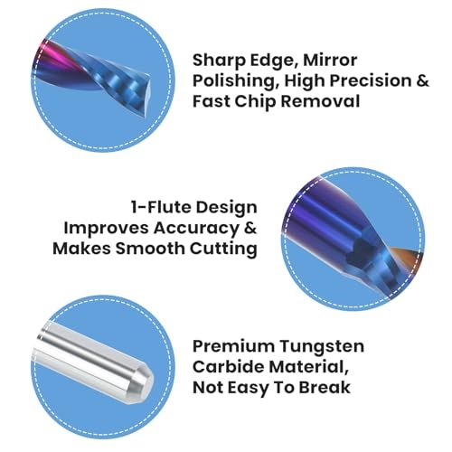 CNC Router Bits - 1/8"" (3.175mm) 10pcs
