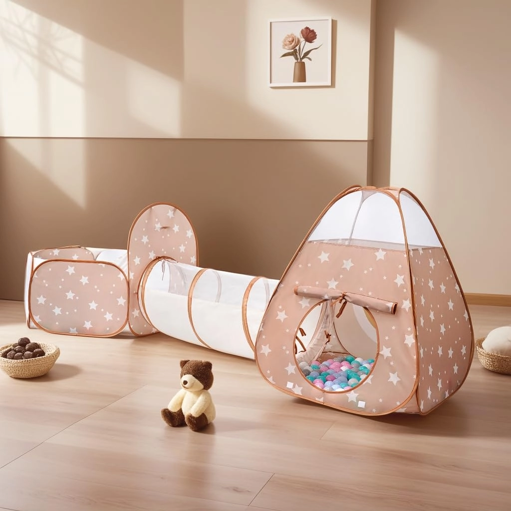 Square Tent + Teepee House + Long Tunnel