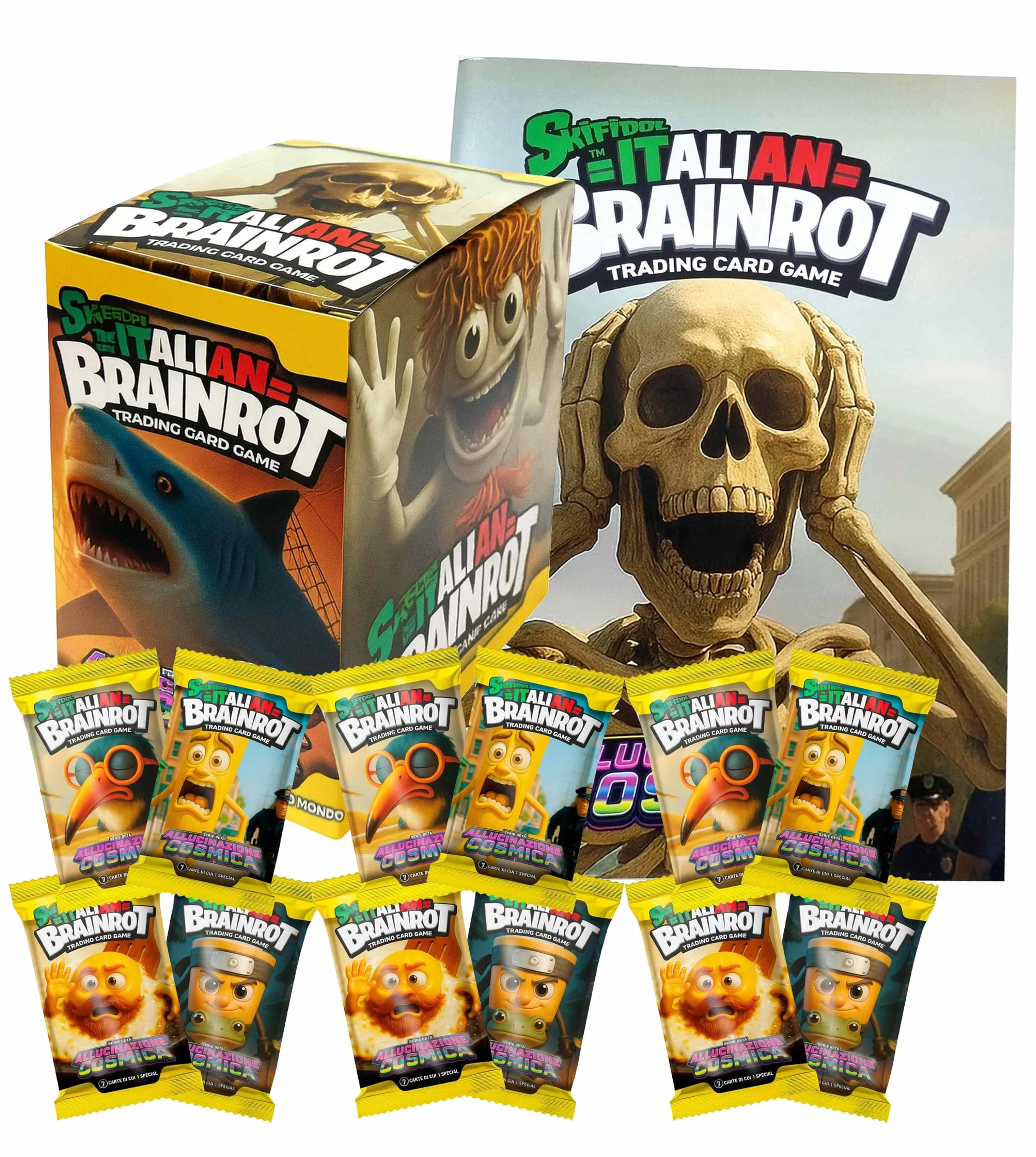 Generico Skifidol Italian Brainrot Beta Series Cosmic Hallucination - 12 Bags 7pcs + Album Binder