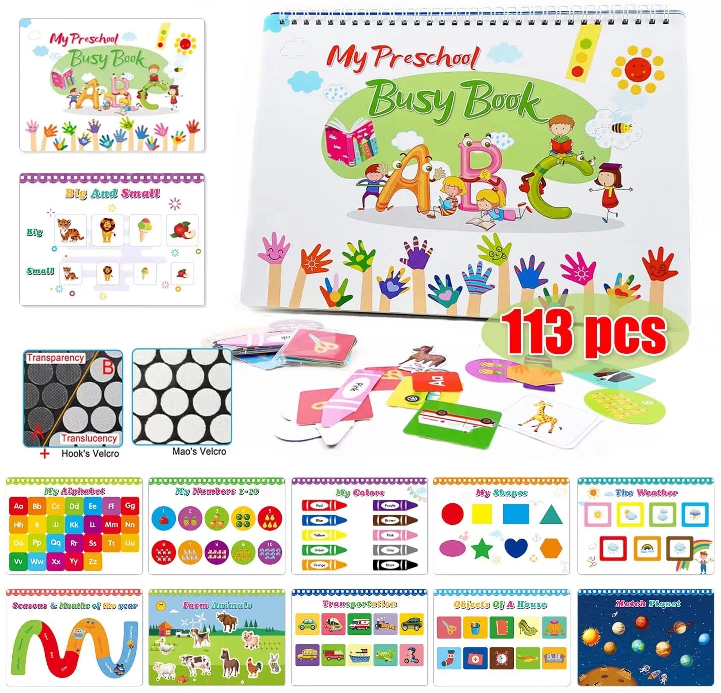 JOLLITY LLC Busy Book - 2 3 4 5 6 Year Old