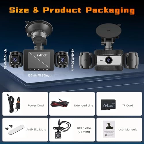 4 Channel Dash Cam - 1080P 30FPS