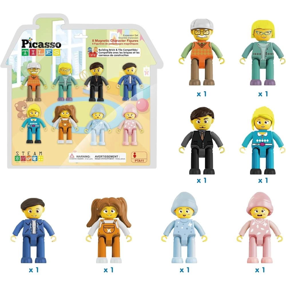 Magnetic Family Character Figures - 8pcs