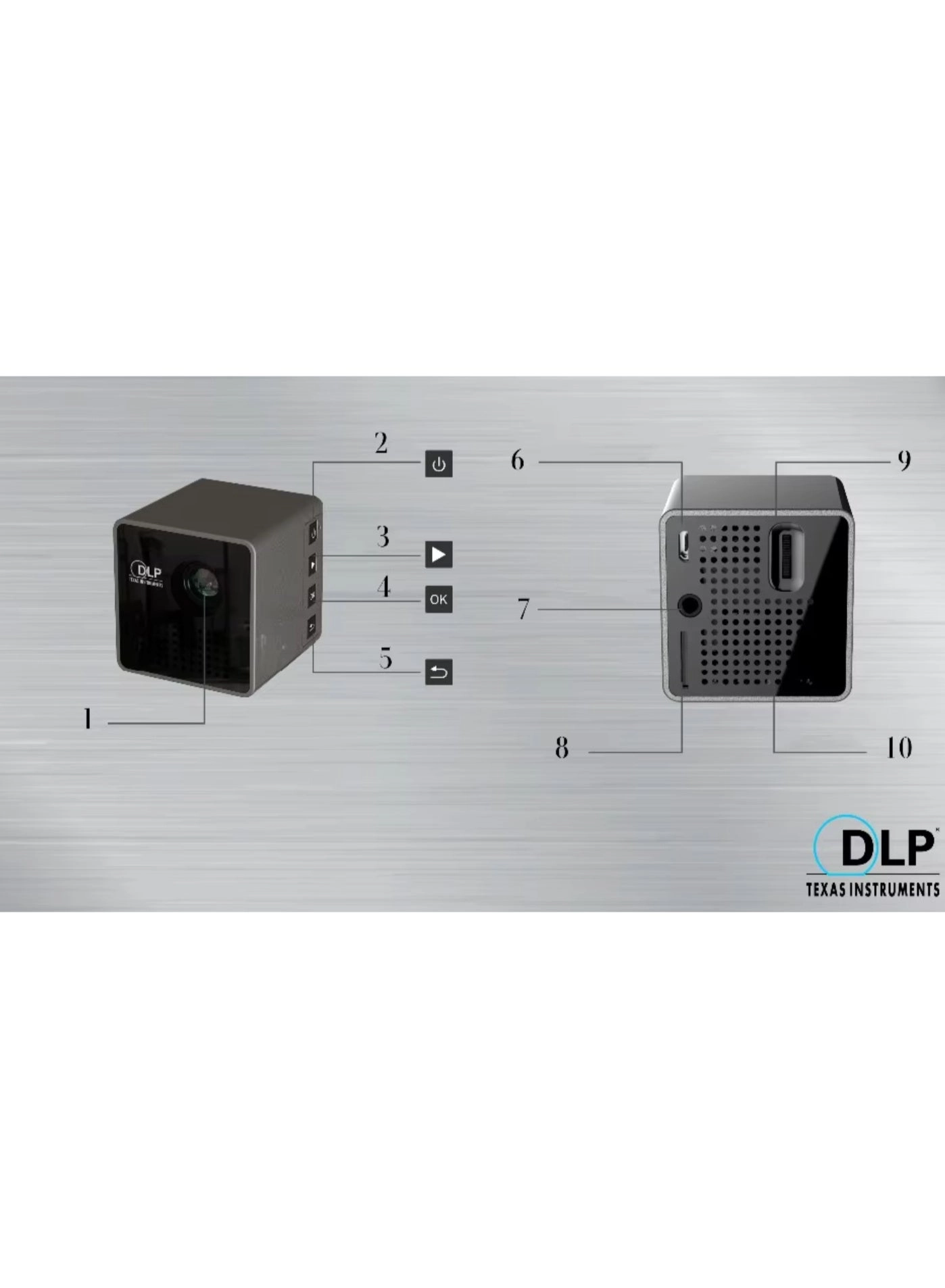 Mini Portable LED Wifi Projector 150 ANSI lumens 2K