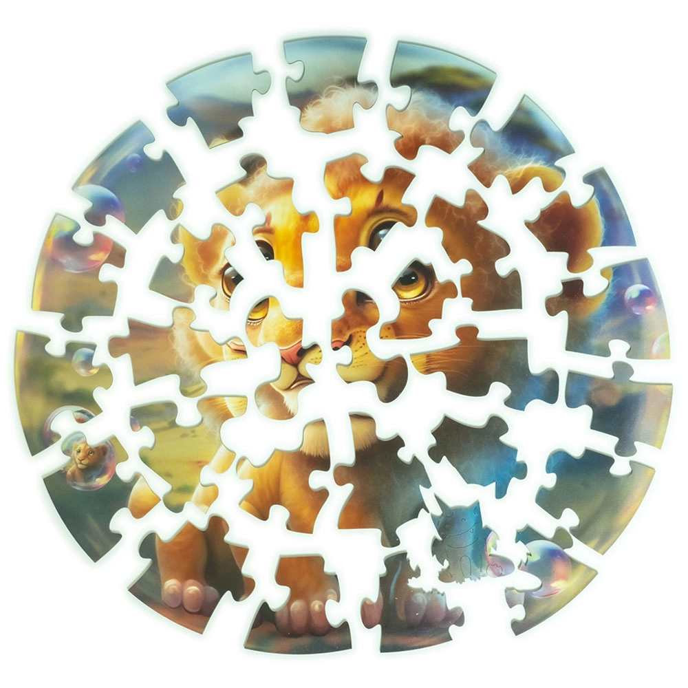 Lion Bubblezz Wooden Puzzle (4107390-Lion_Bubblezz) - 30 pcs