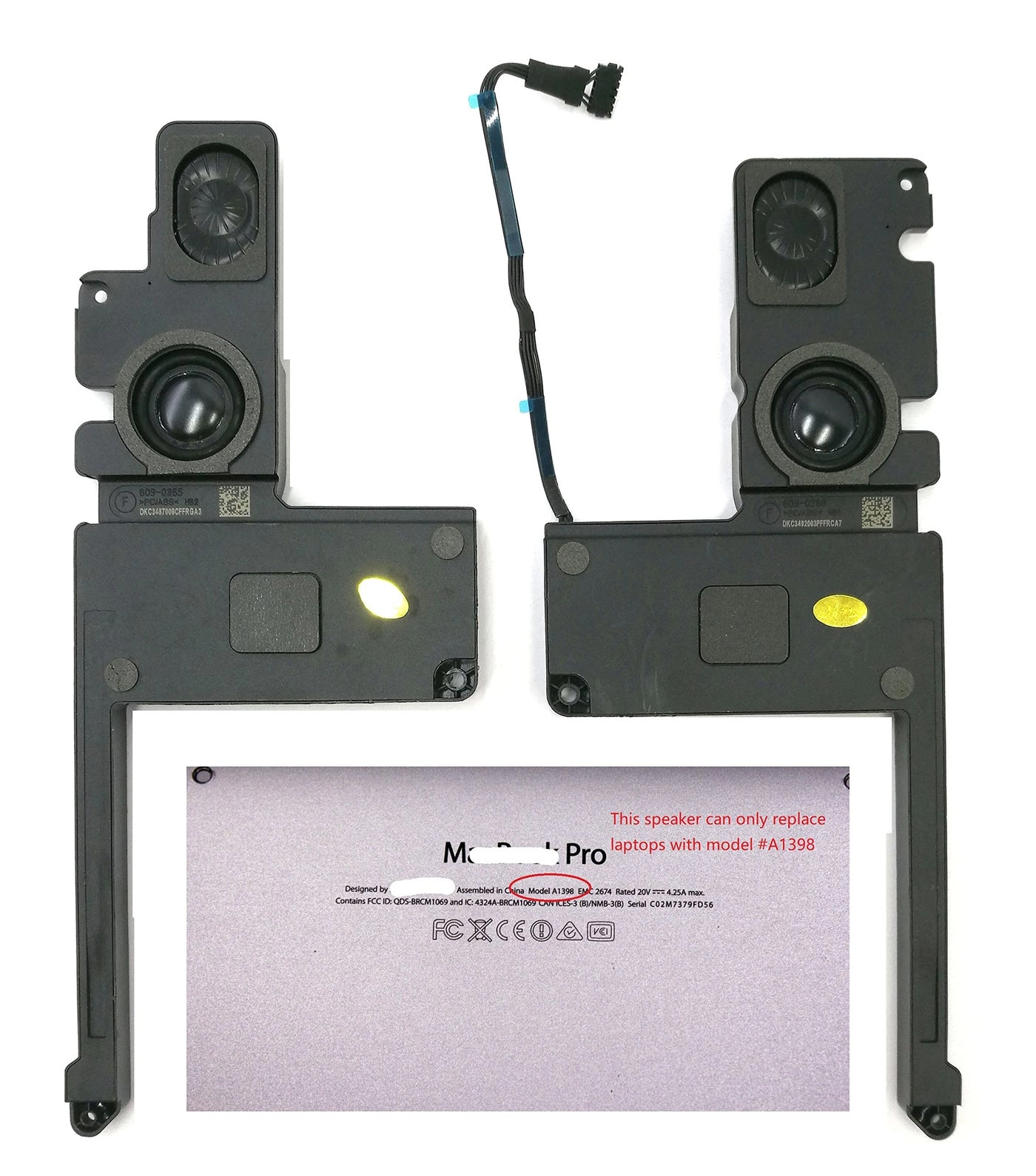 Internal Speaker - A1398 Left+Right Set MacBook Pro 15" Retina