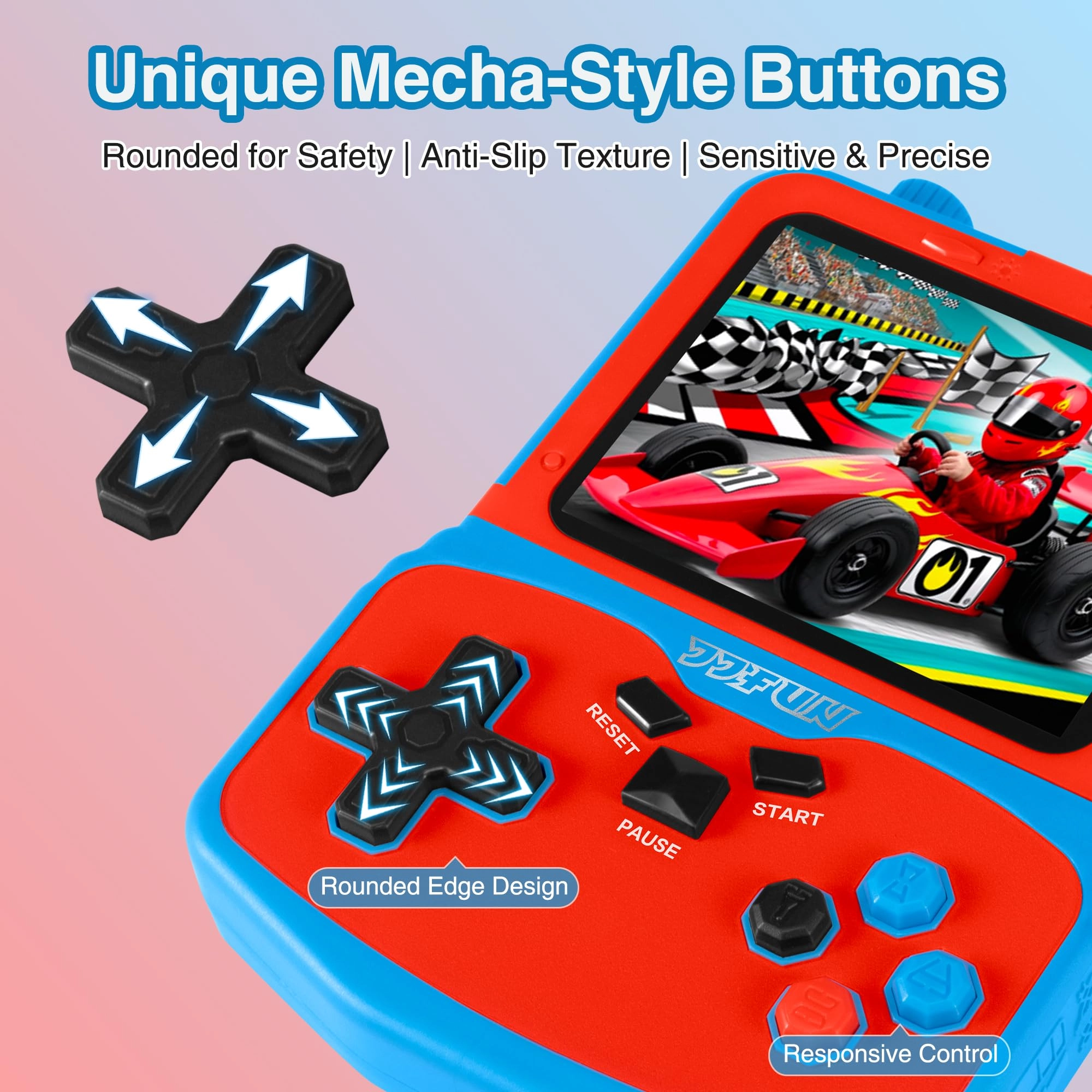 Portable Video Game Console - 220 Built-in Games 3.5'' IPS Screen