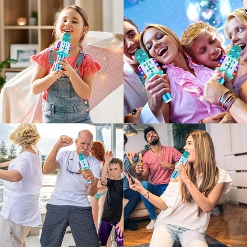Karaoke Microphone Q78 - Bluetooth Disco Lights Echo Effect